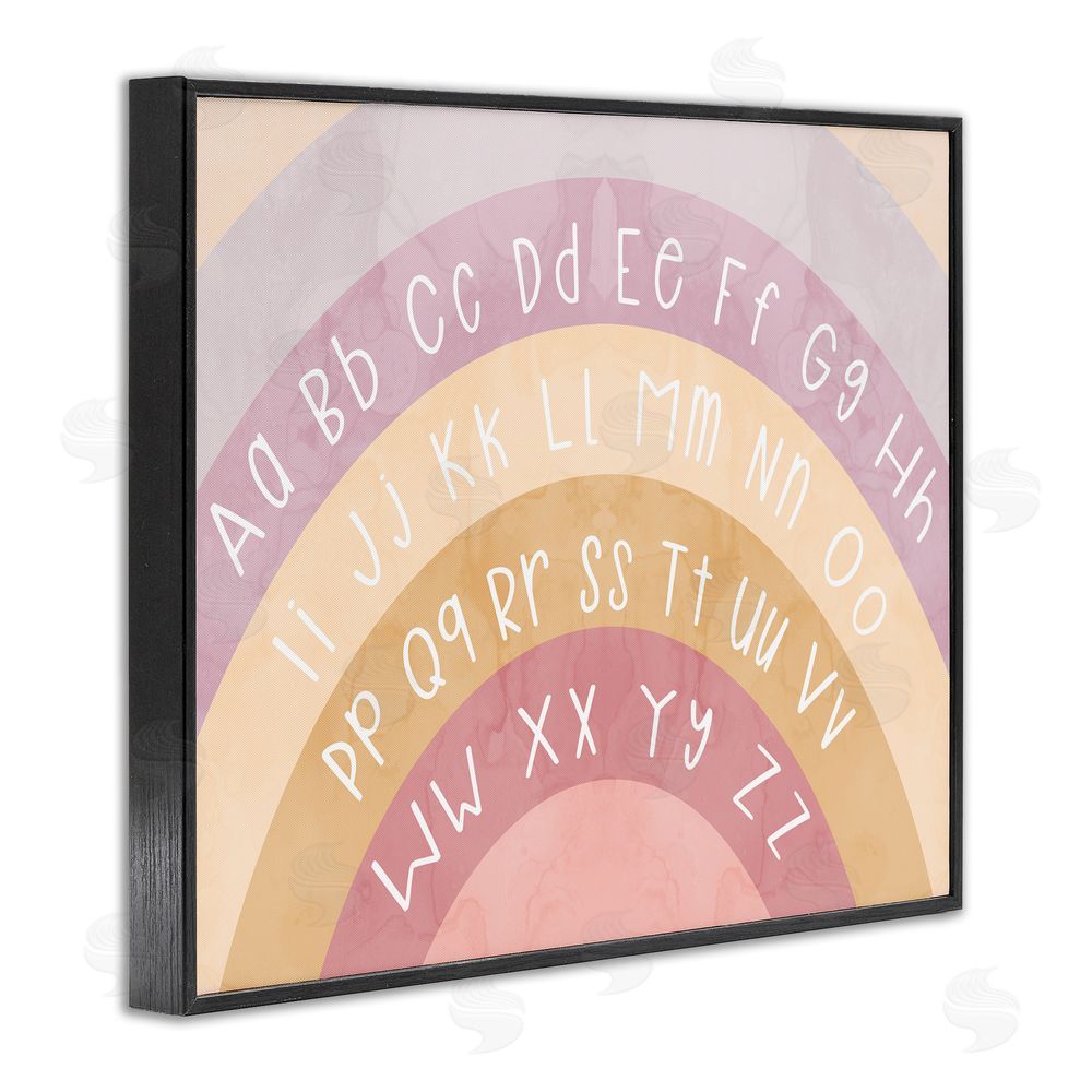 Stupell Studio Alphabet on Muted Arches Black Framed Giclee Wall Art Print