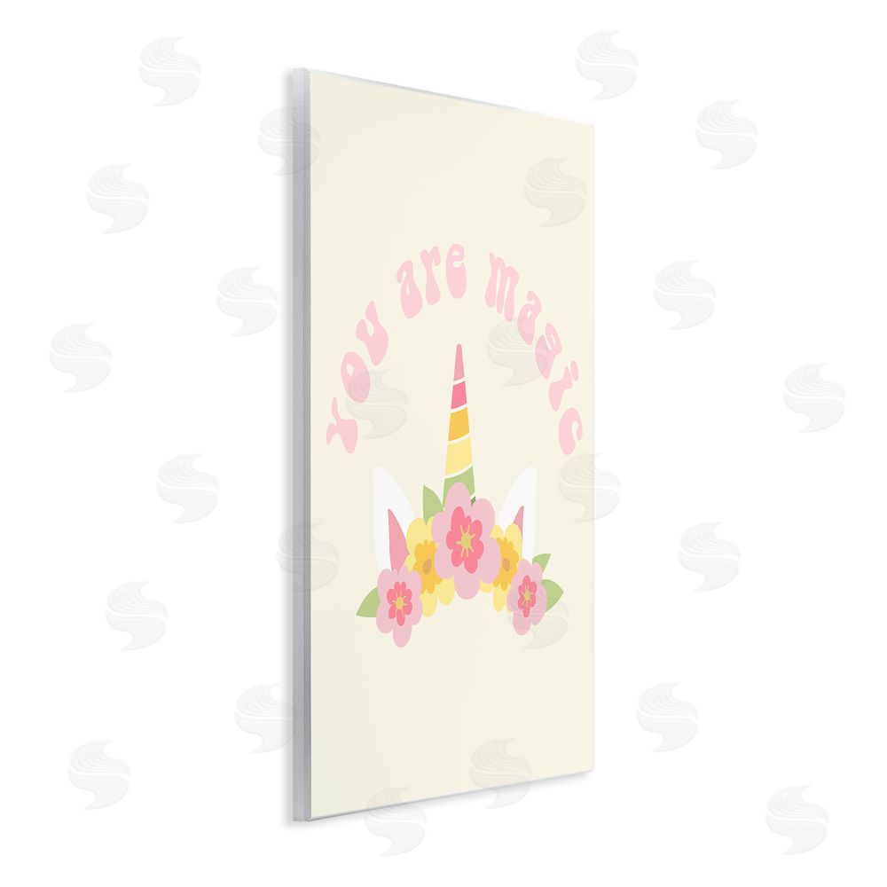 Stupell Studio Retro Magic Unicorn Phrase Wall Plaque Art Print