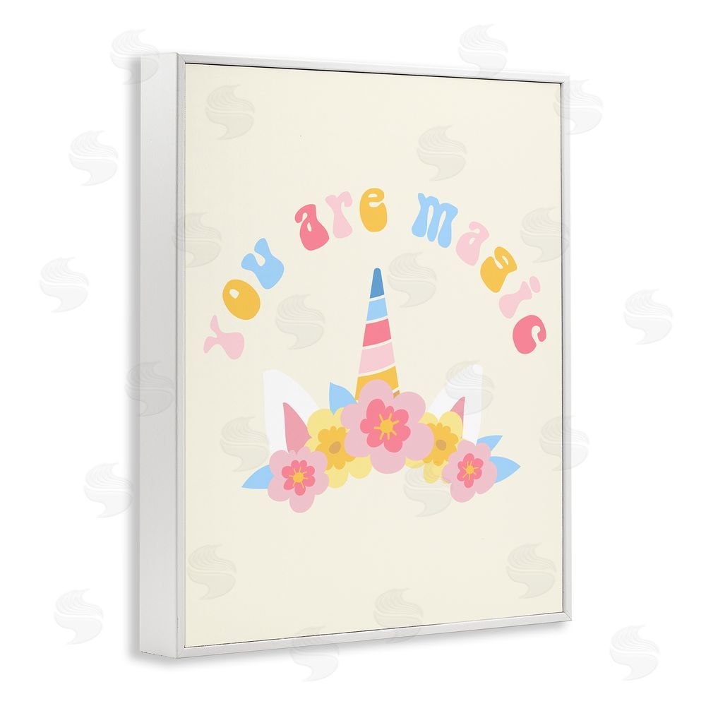 Stupell Studio Fun You Are Magic Phrase White Framed Giclee Wall Art Print