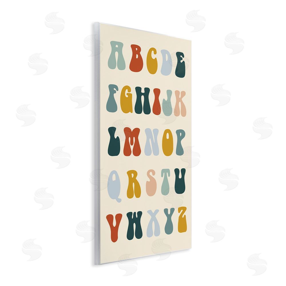Stupell Studio Earthy Alphabet Letters Wall Plaque Art Print