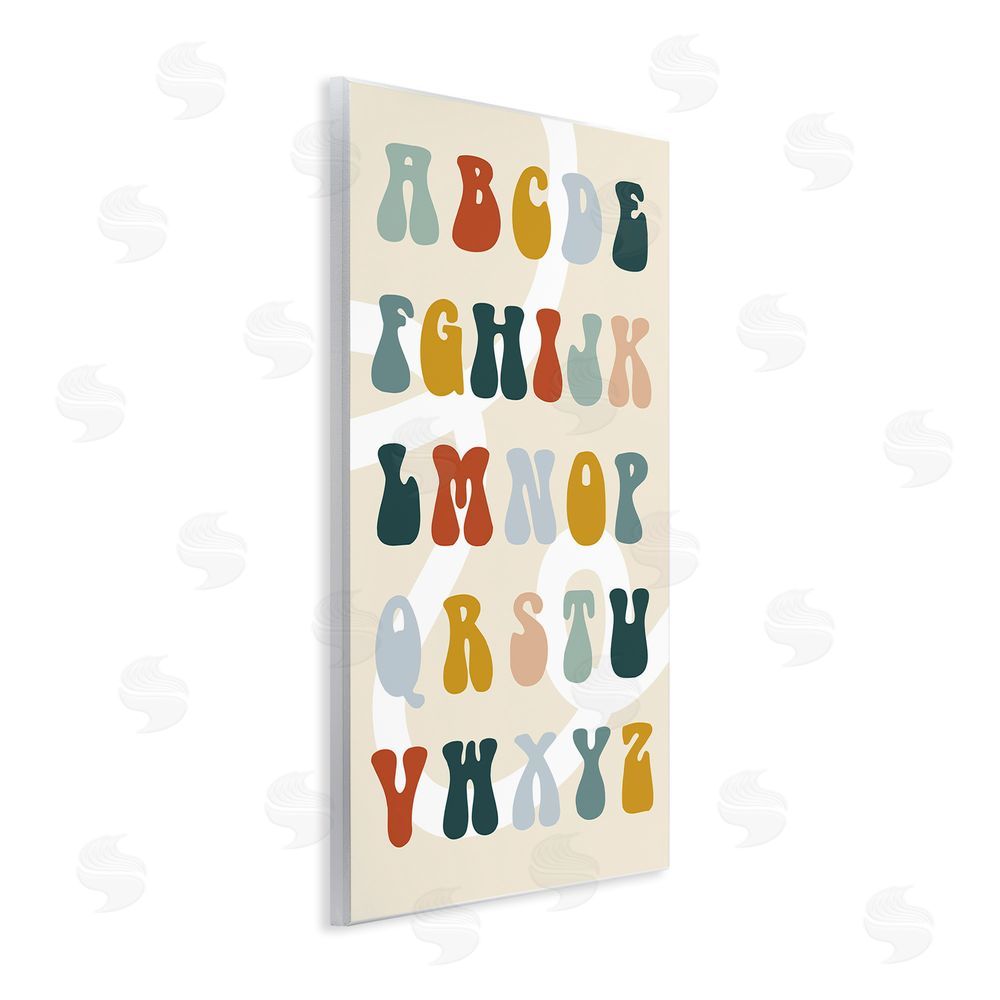 Stupell Studio Earth Tones Alphabet Wall Plaque Art Print