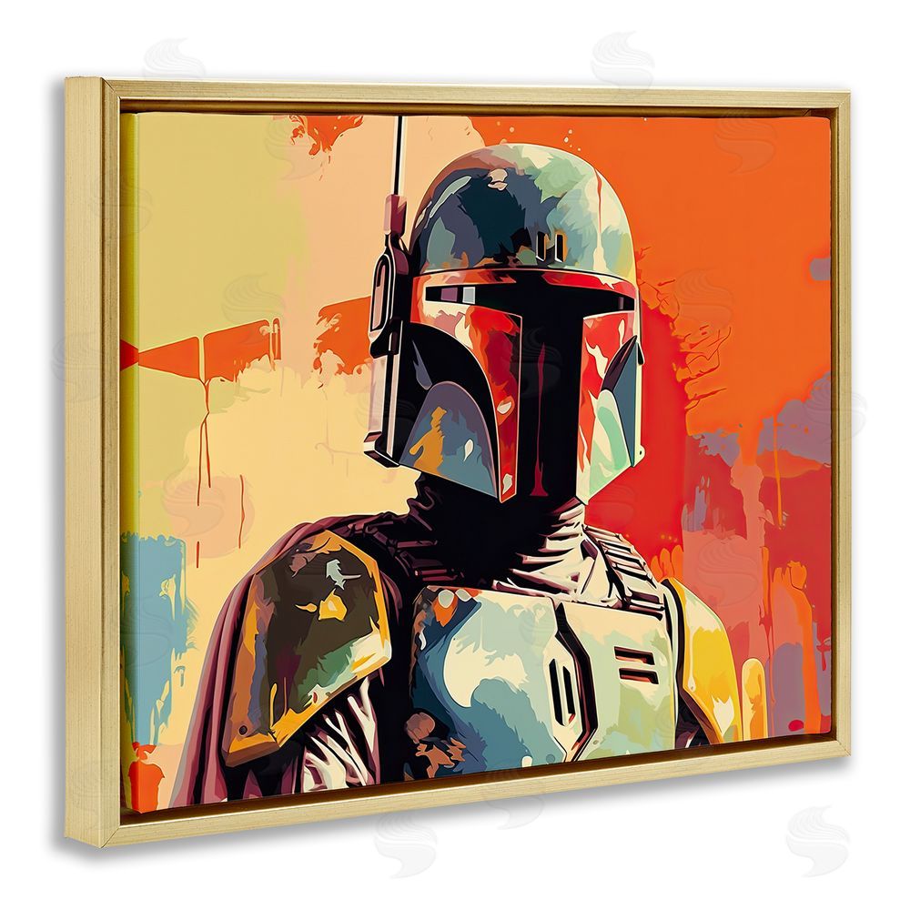 Birch & Ink Pop Culture Sci-Fi Man Gold Floating Frame Canvas Wall Art Print