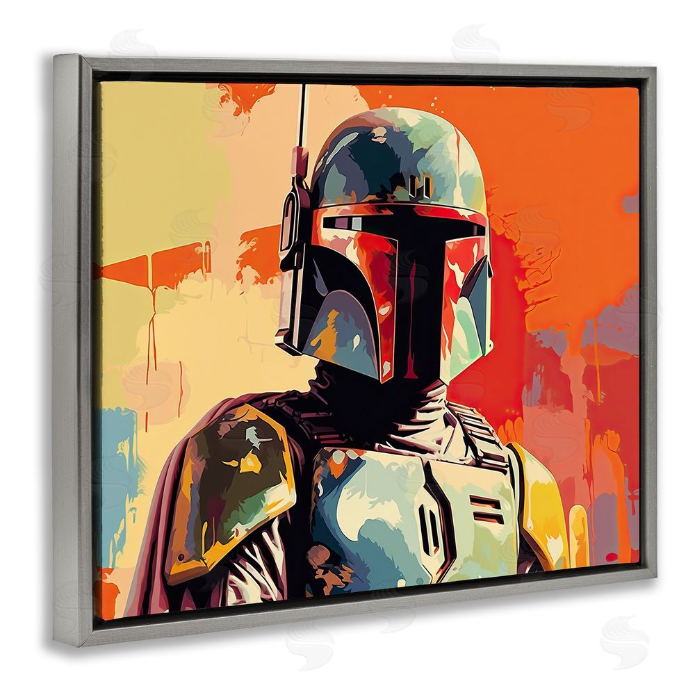 Birch & Ink Pop Culture Sci-Fi Man Grey Floating Frame Canvas Wall Art Print