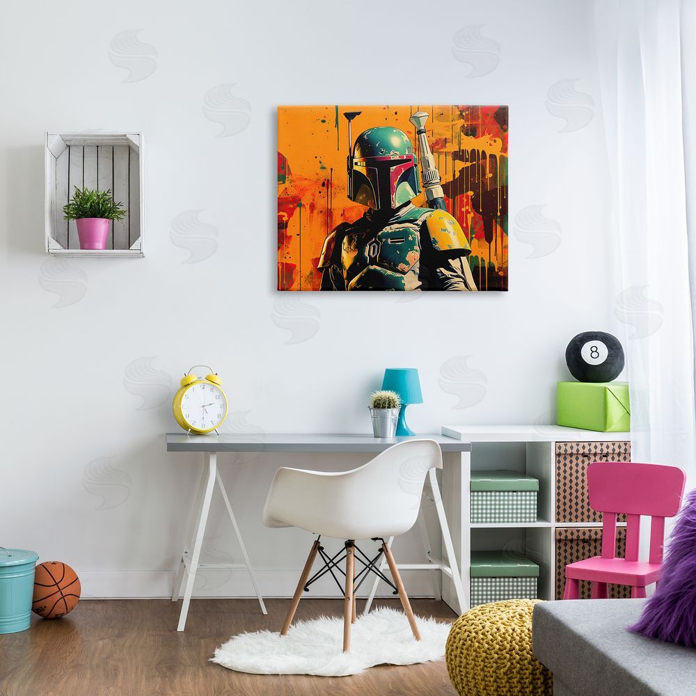 Birch & Ink Sci-Fi Pop Urban Style Canvas Wall Art Print in Room