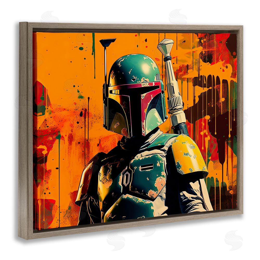Birch & Ink Sci-Fi Pop Urban Style Brown Floating Frame Canvas Wall Art Print