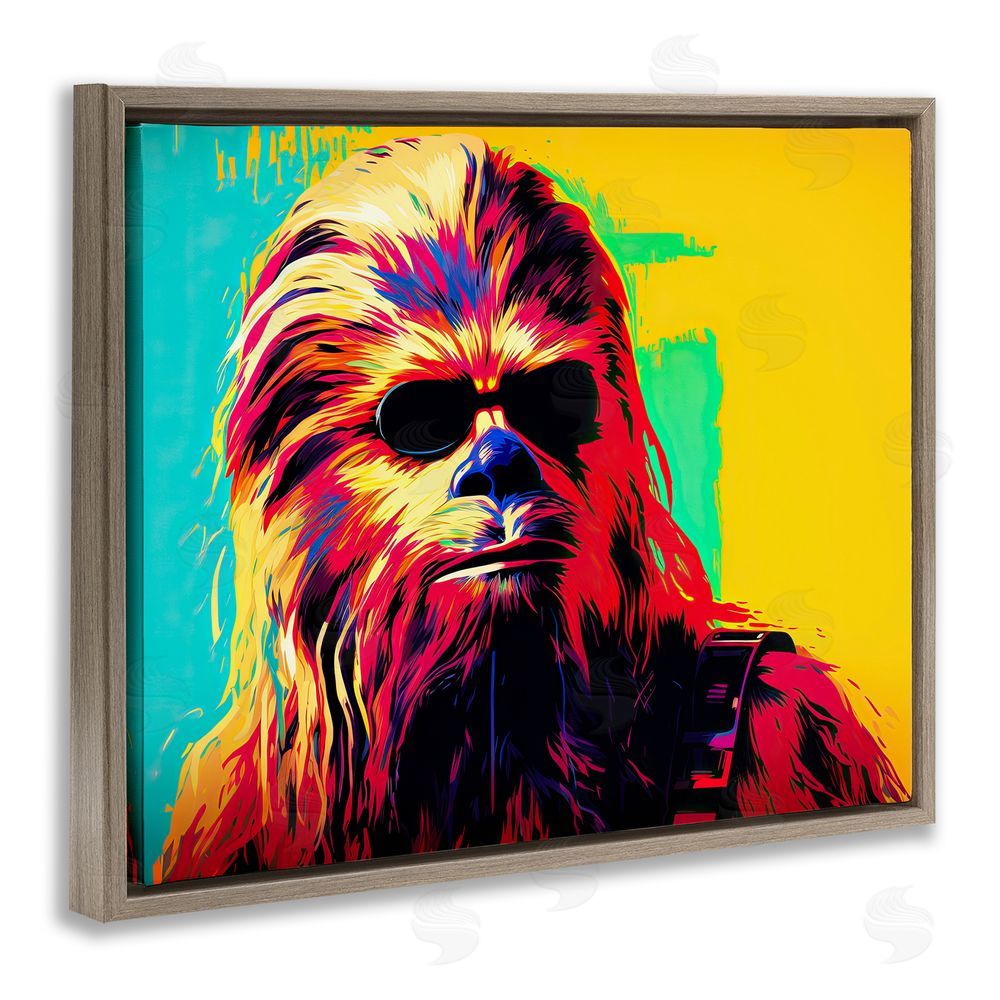 Birch & Ink Abstract Sci-Fi Creature Brown Floating Frame Canvas Wall Art Print