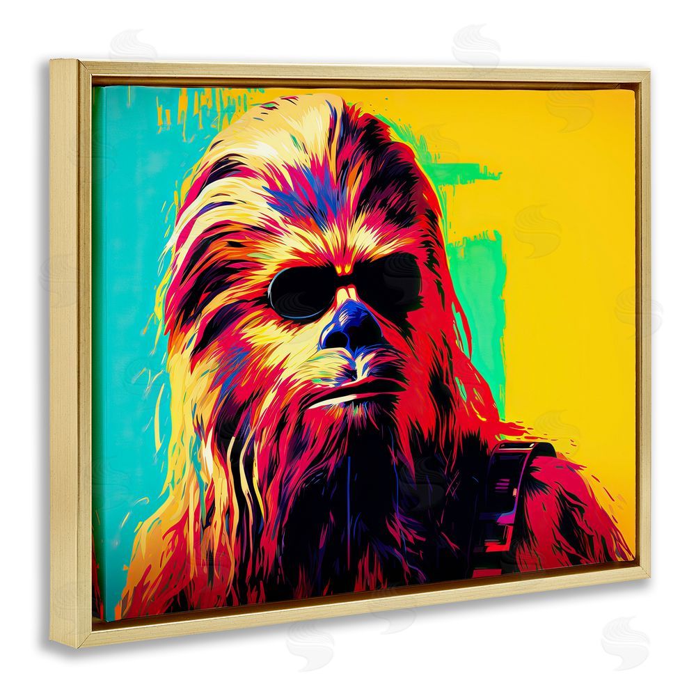 Birch & Ink Abstract Sci-Fi Creature Gold Floating Frame Canvas Wall Art Print