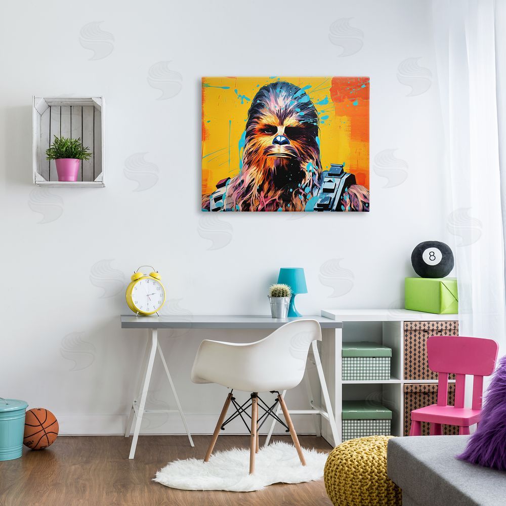 Birch & Ink Urban Splash Sci-Fi Creature Canvas Wall Art Print in Room