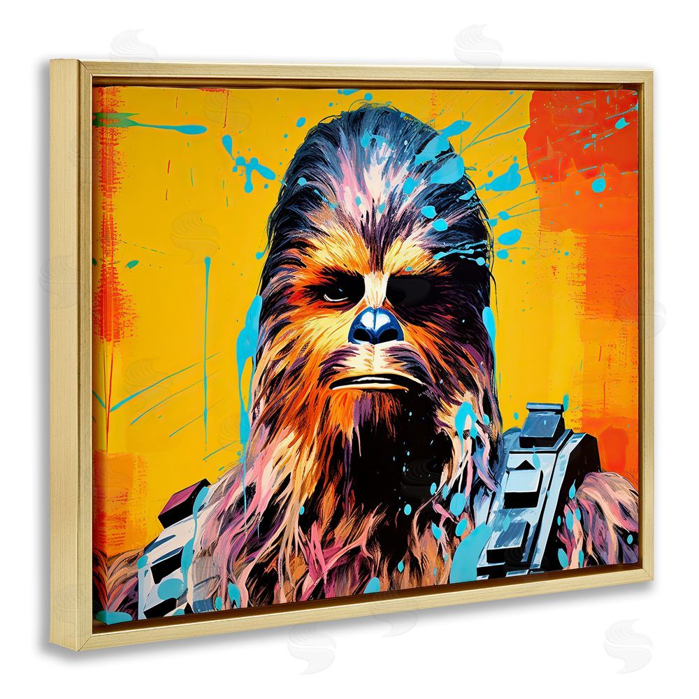 Birch & Ink Urban Splash Sci-Fi Creature Gold Floating Frame Canvas Wall Art Print