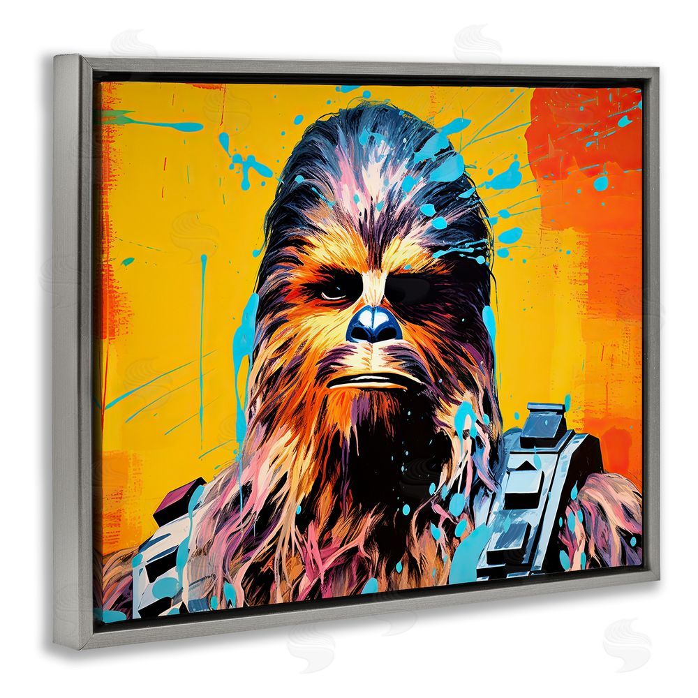 Birch & Ink Urban Splash Sci-Fi Creature Grey Floating Frame Canvas Wall Art Print