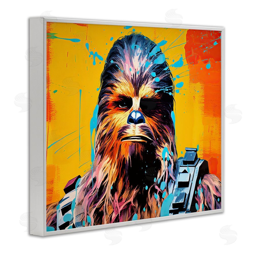 Birch & Ink Urban Splash Sci-Fi Creature White Framed Giclee Wall Art Print