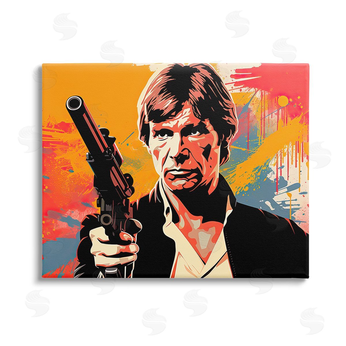 Birch & Ink Modern Paint Splash Sci-Fi Stretched Canvas Wall Art Print