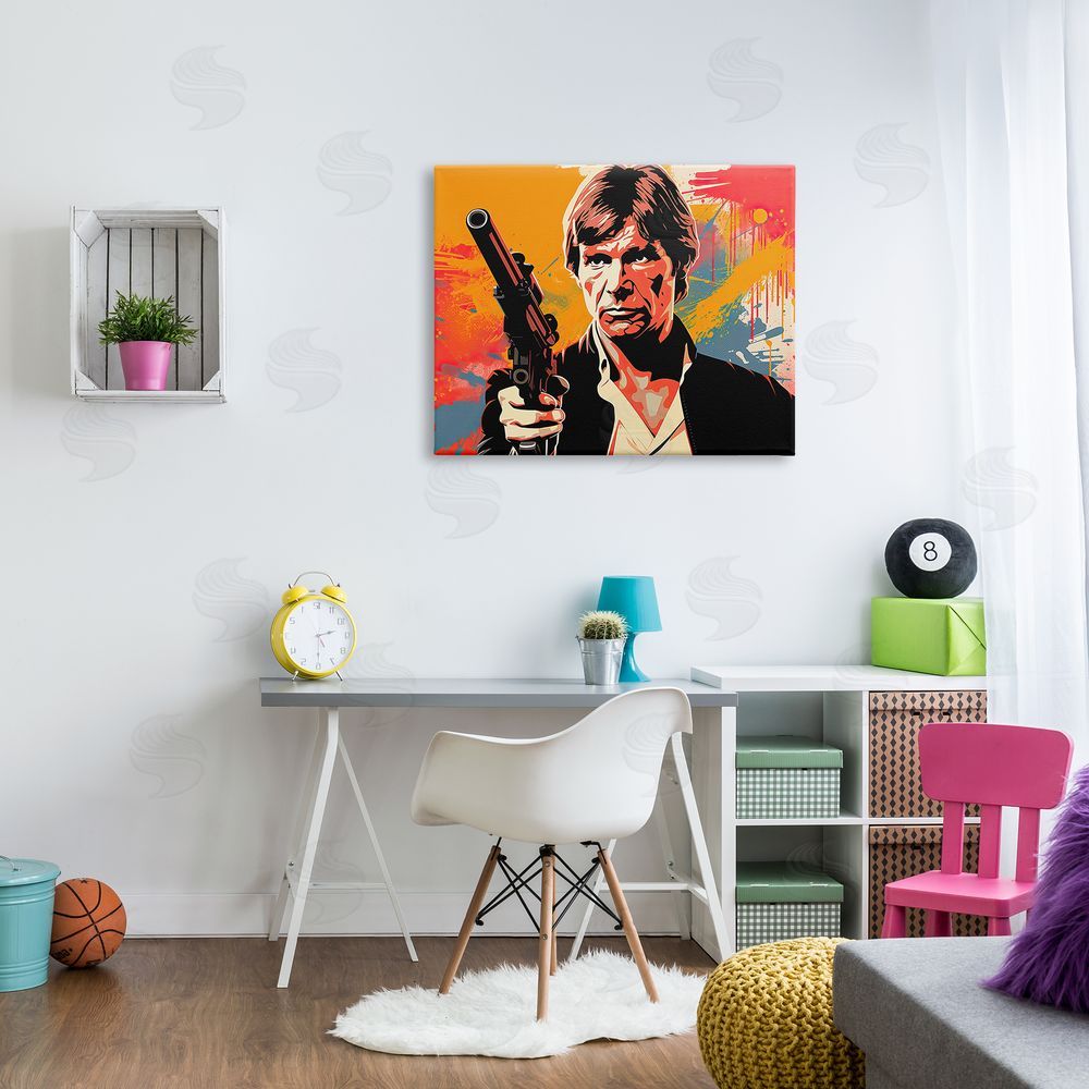 Birch & Ink Modern Paint Splash Sci-Fi Canvas Wall Art Print in Room