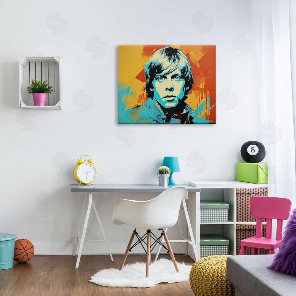 Birch & Ink Pop Style Luke Portrait Canvas Wall Art Print in Room