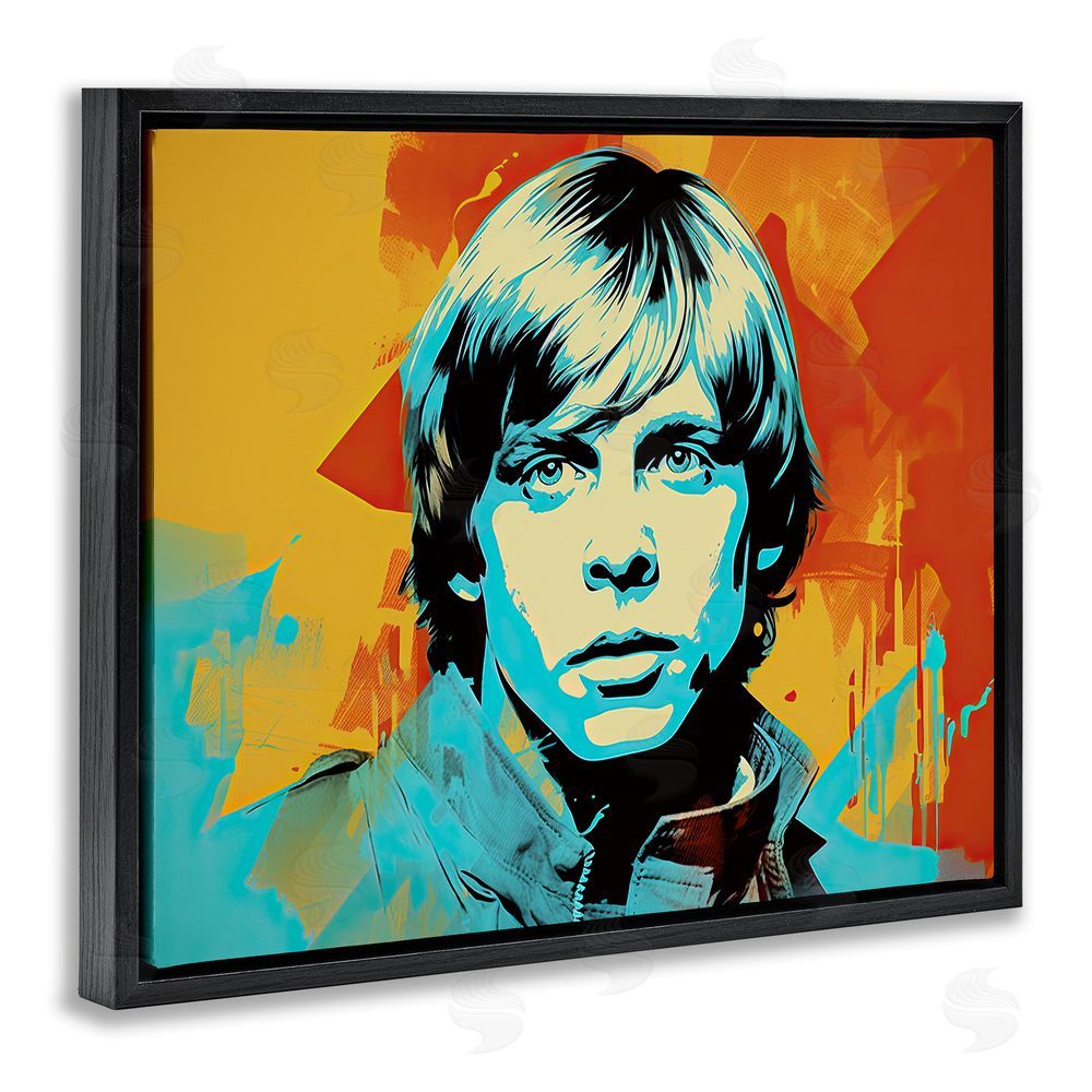 Birch & Ink Pop Style Luke Portrait Black Floating Frame Canvas Wall Art Print