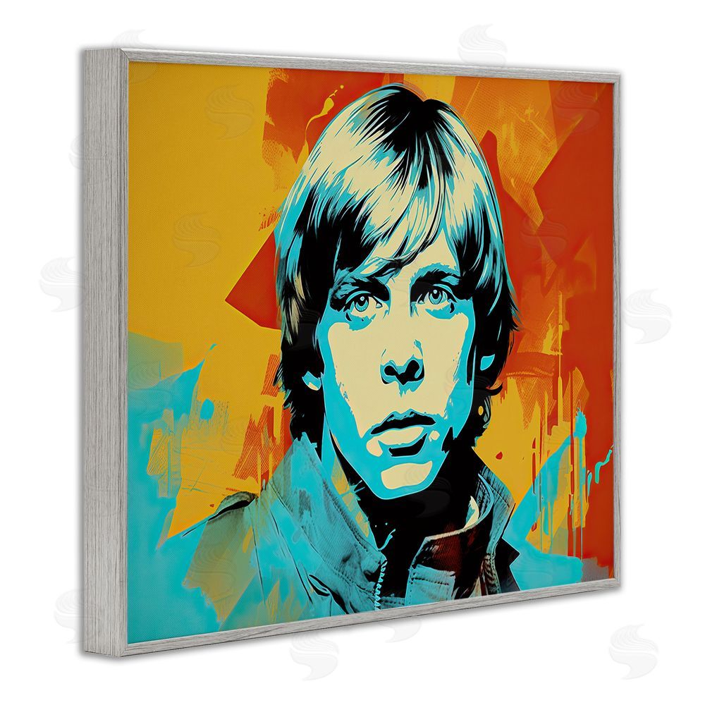 Birch & Ink Pop Style Luke Portrait Gray Framed Giclee Wall Art Print