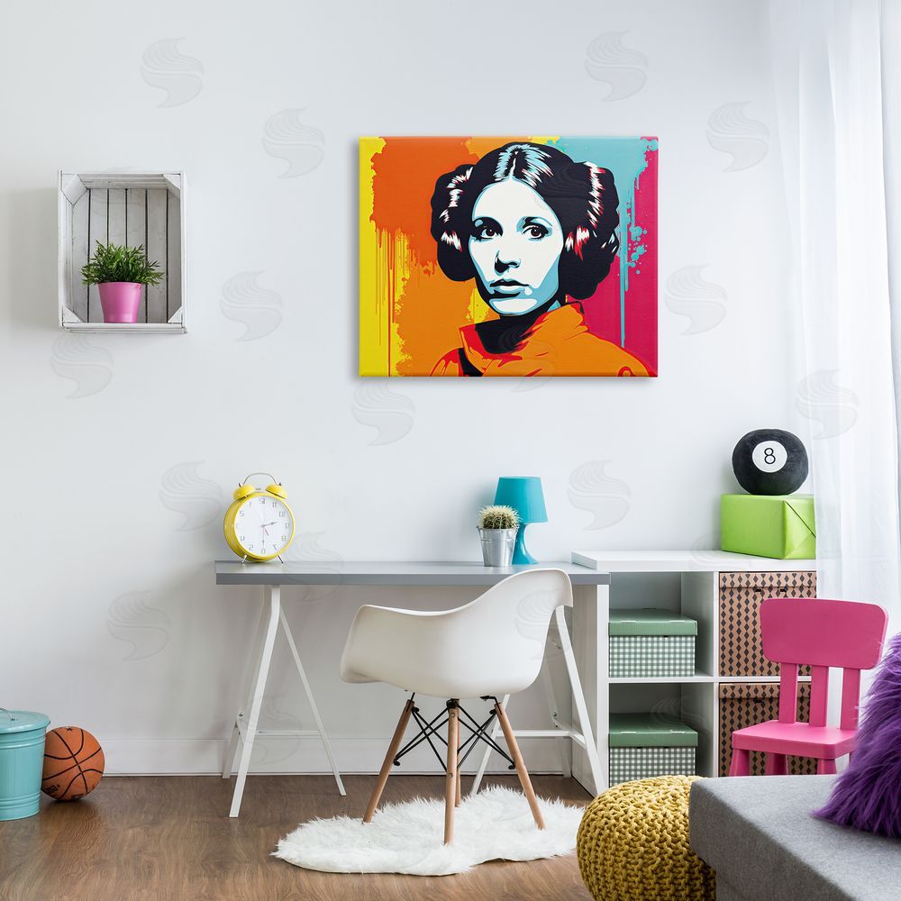 Birch & Ink Urban Pop Sci-Fi Woman Canvas Wall Art Print in Room