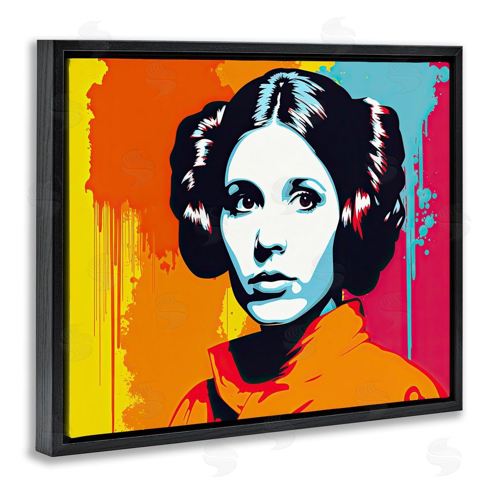 Birch & Ink Urban Pop Sci-Fi Woman Black Floating Frame Canvas Wall Art Print