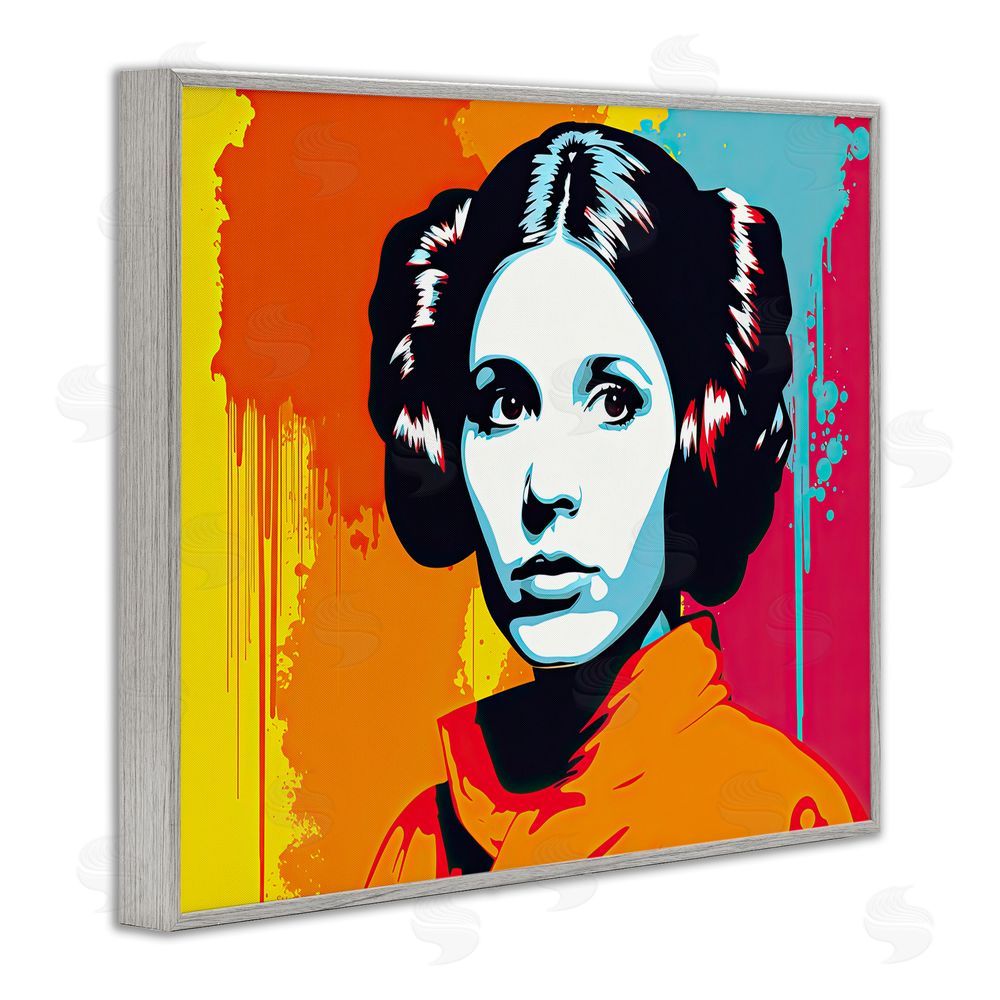 Birch & Ink Urban Pop Sci-Fi Woman Gray Framed Giclee Wall Art Print