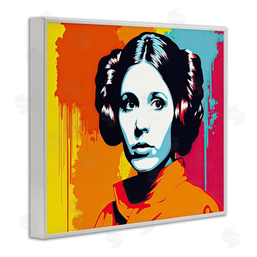 Birch & Ink Urban Pop Sci-Fi Woman White Framed Giclee Wall Art Print