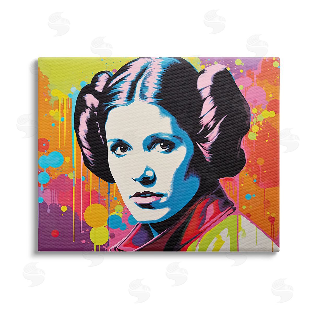 Birch & Ink Paint Splash Leia Stretched Canvas Wall Art Print