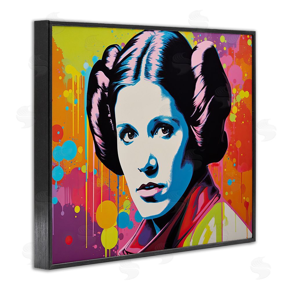 Birch & Ink Paint Splash Leia Black Framed Giclee Wall Art Print