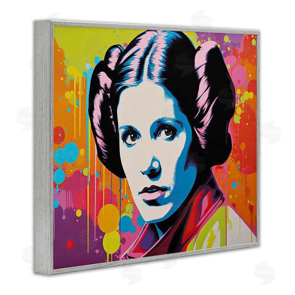 Birch & Ink Paint Splash Leia Gray Framed Giclee Wall Art Print