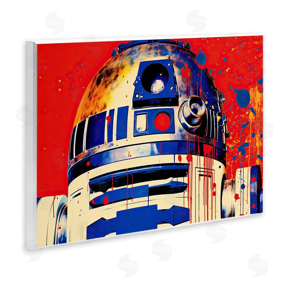 Birch & Ink Urban Paint Splatter Robot Wall Plaque Art Print