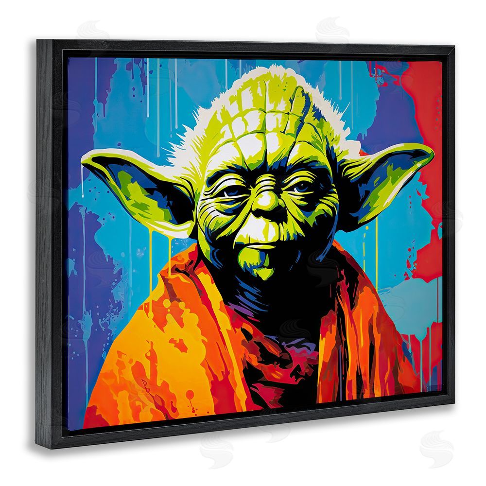 Birch & Ink Pop Style Sci-Fi Creature Black Floating Frame Canvas Wall Art Print