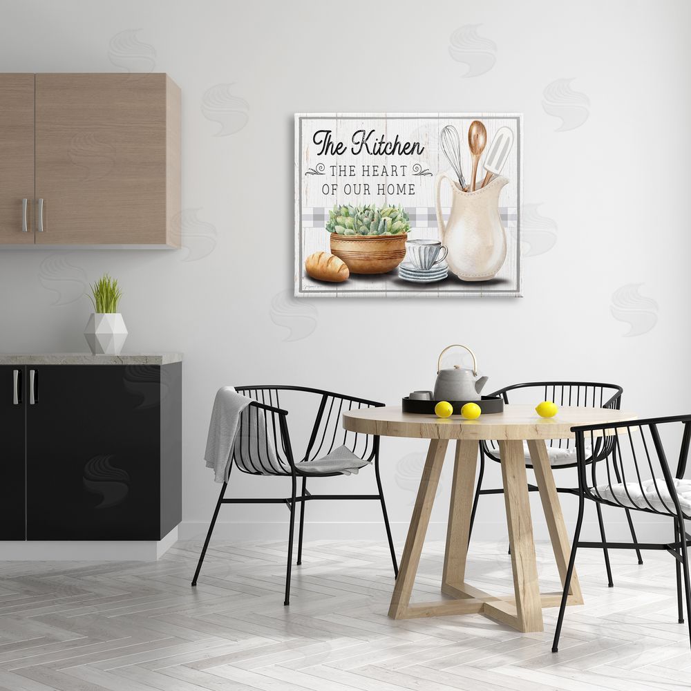 Elizabeth Tyndall Kitchen Heart of Home Canvas Wall Art Print in Room