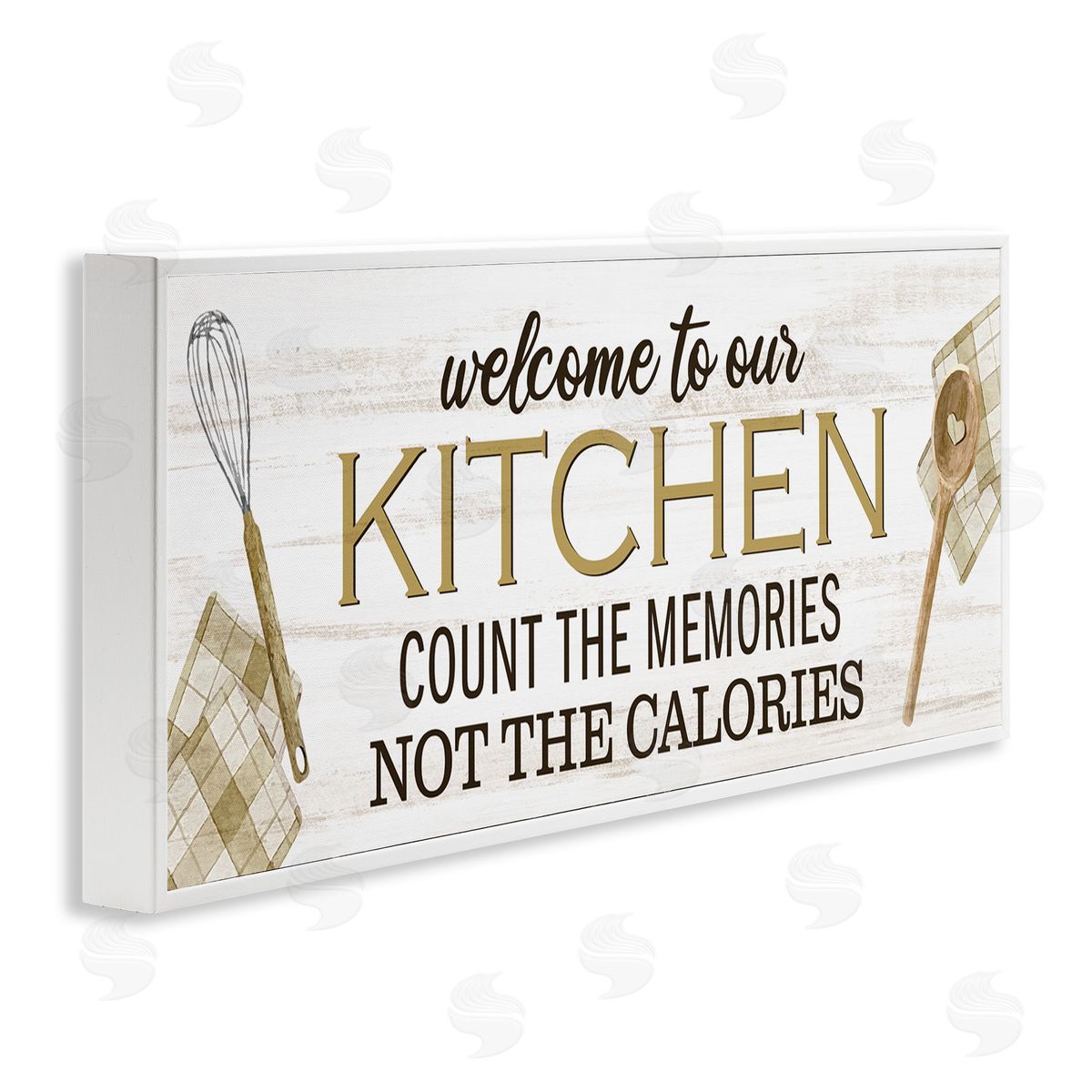 Count Memories Not Calories White Frame Print Wall Art, Home Decor by Kim Allen