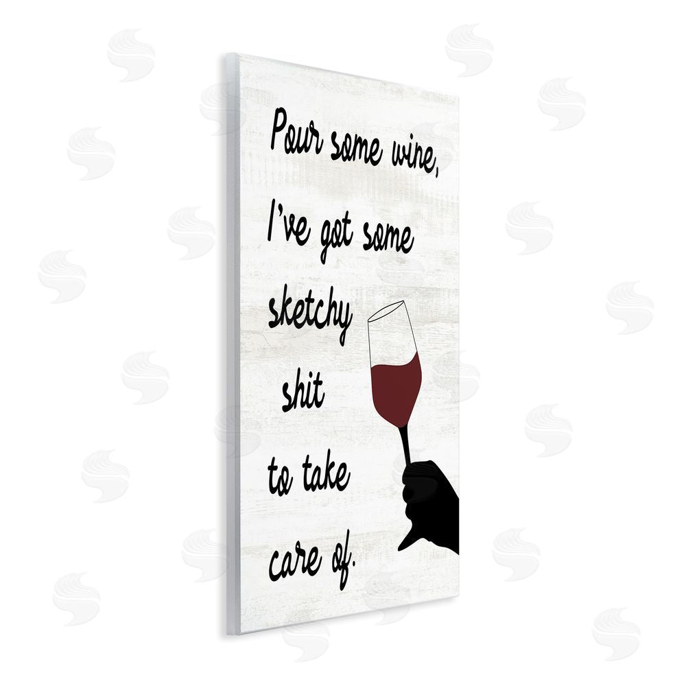 Stupell Studio Pour Some Wine Humor Wall Plaque Art Print