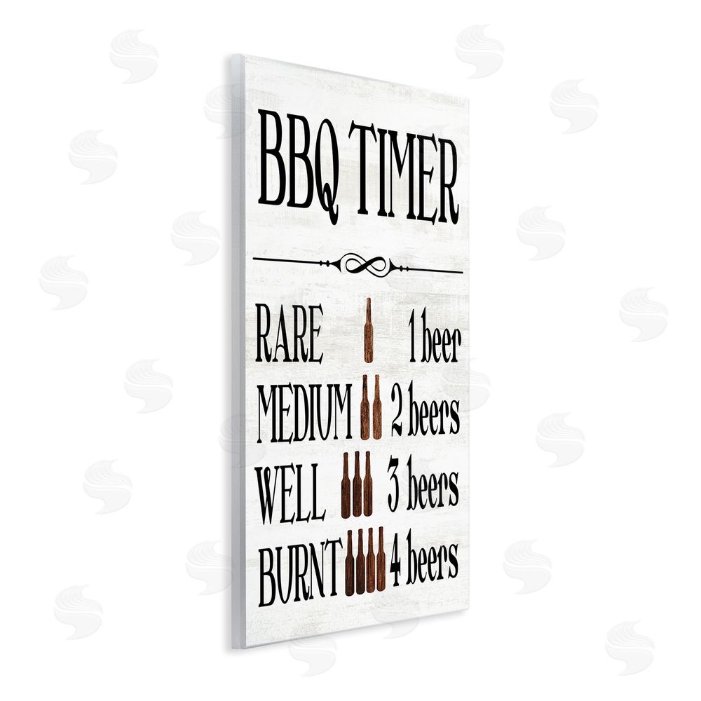 Stupell Studio BBQ Timer Funny Beer Wall Plaque Art Print