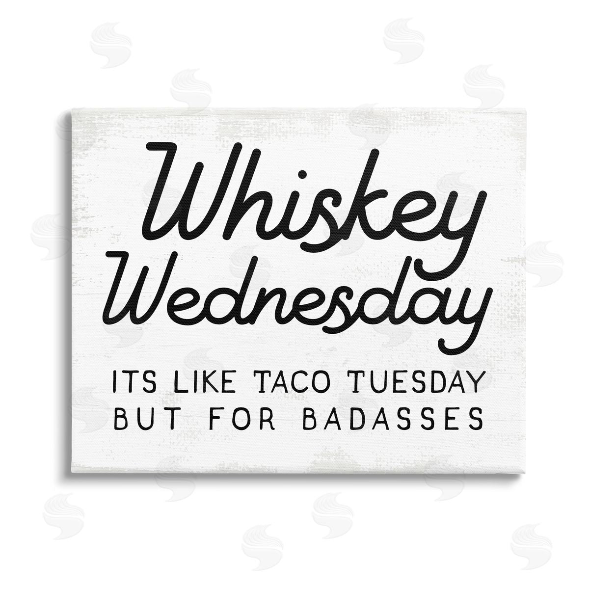 Stupell Studio Rustic Whiskey Wednesday Stretched Canvas Wall Art Print