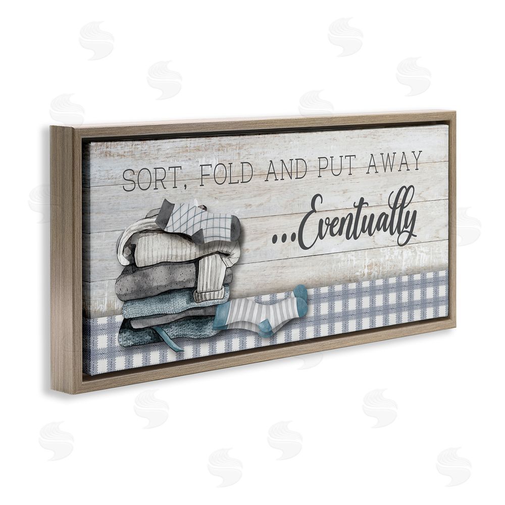 Conrad Knutsen Laundry Put Away Eventually Brown Floating Frame Canvas Wall Art Print