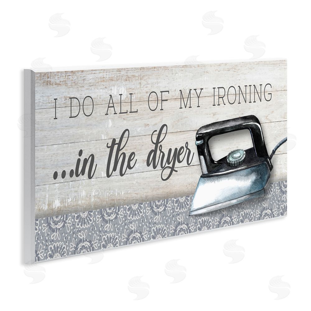 Conrad Knutsen Ironing in Dryer Humor Wall Plaque Art Print