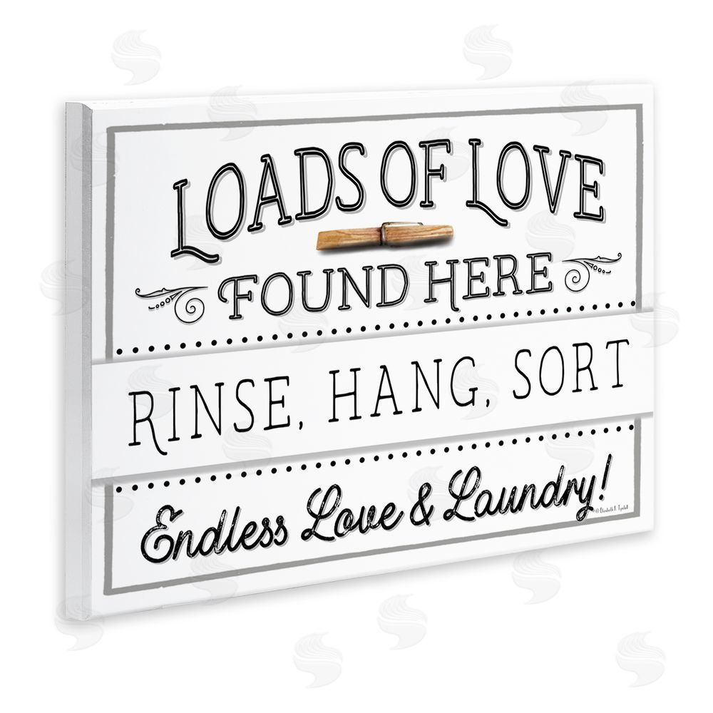 Elizabeth Tyndall Loads of Love Laundry Wall Plaque Art Print