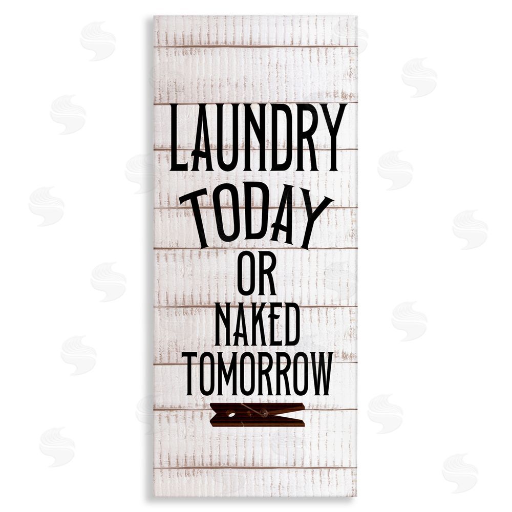 Kim Allen Laundry or Naked Humor Stretched Canvas Wall Art Print