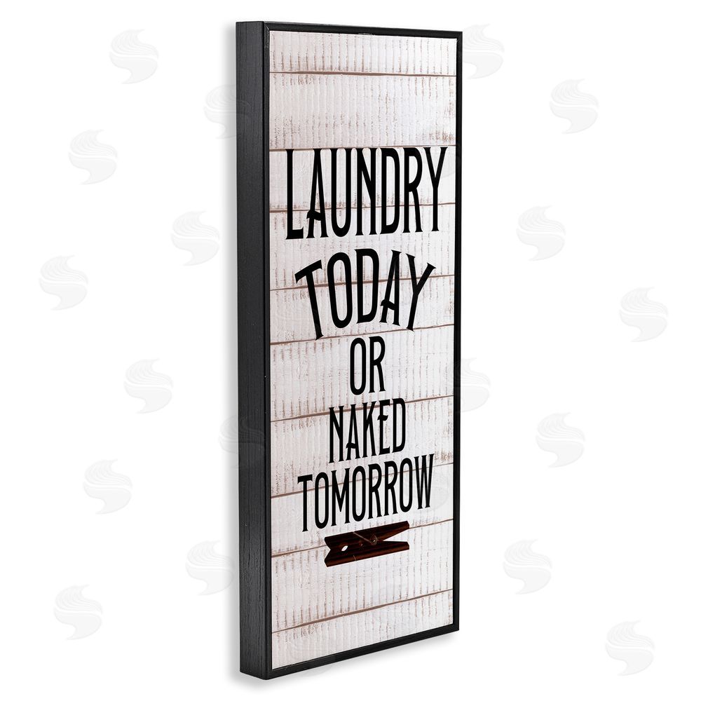Kim Allen Laundry or Naked Humor Black Framed Giclee Wall Art Print