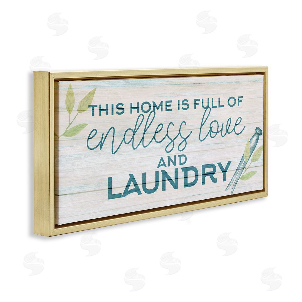 Kim Allen Love & Laundry Botanicals Gold Floating Frame Canvas Wall Art Print