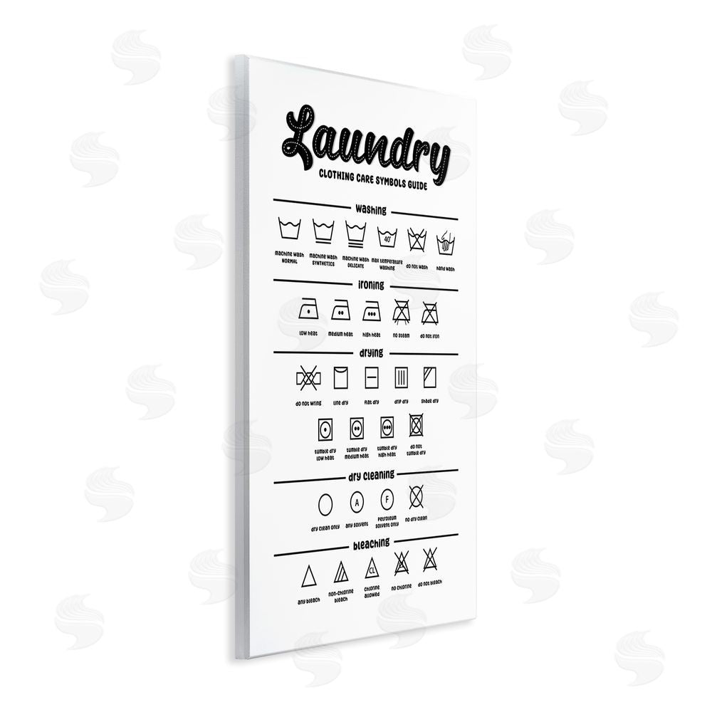 Martina Pavlova Minimal Laundry Symbols Guide Wall Plaque Art Print