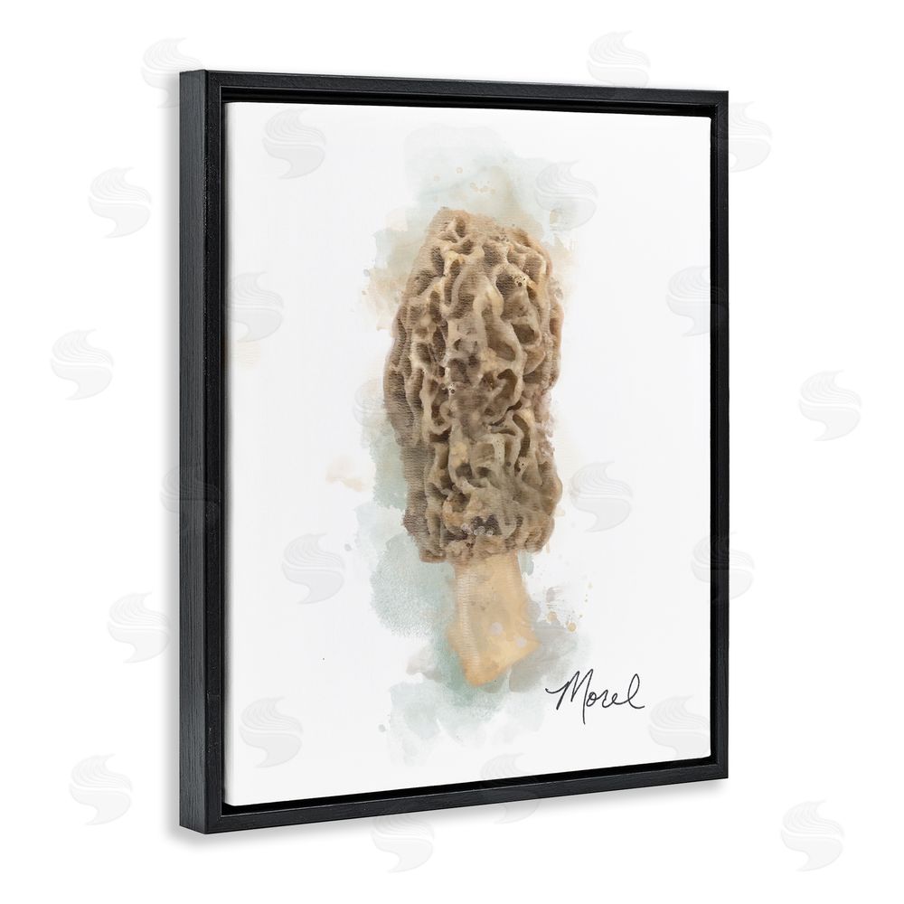 Matthew Piotrowicz Abstract Morel Mushroom Black Floating Frame Canvas Wall Art Print