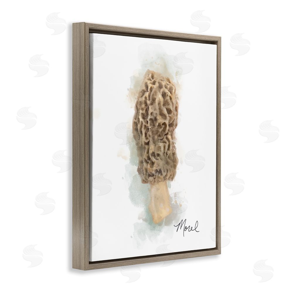 Matthew Piotrowicz Abstract Morel Mushroom Brown Floating Frame Canvas Wall Art Print