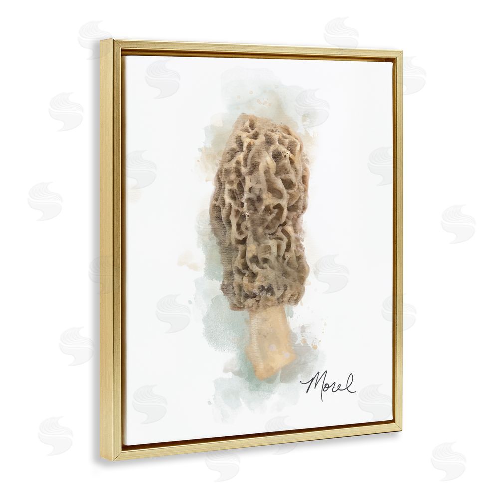 Matthew Piotrowicz Abstract Morel Mushroom Gold Floating Frame Canvas Wall Art Print