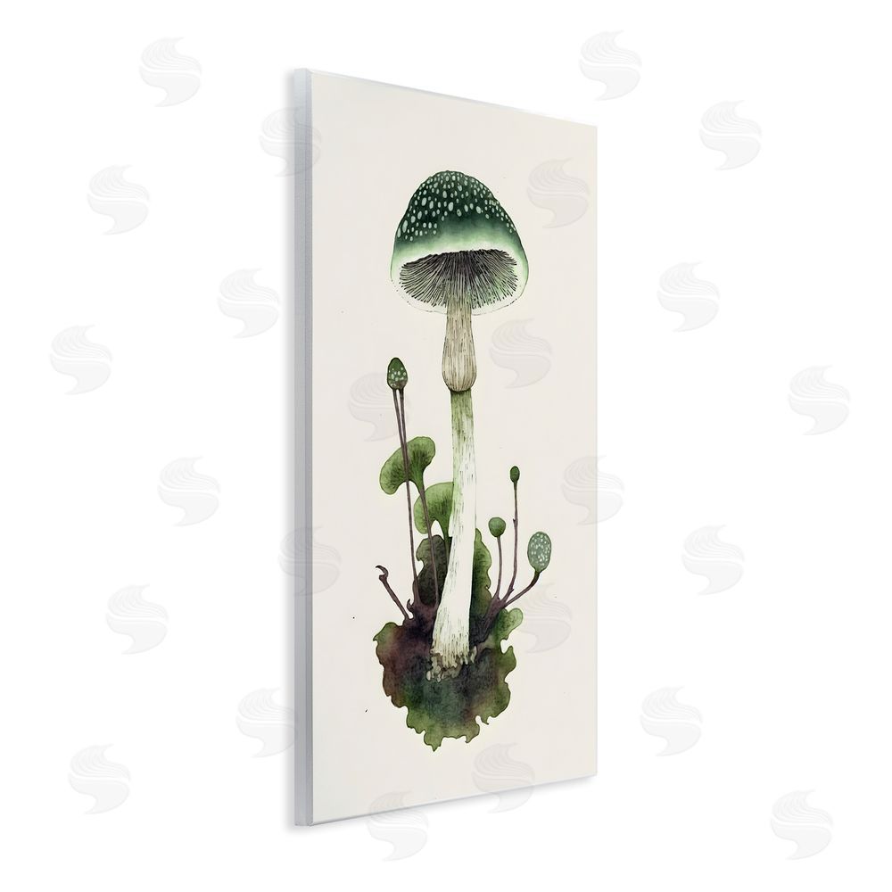Petal Prints Design Forest Green Mushroom Wall Plaque Art Print