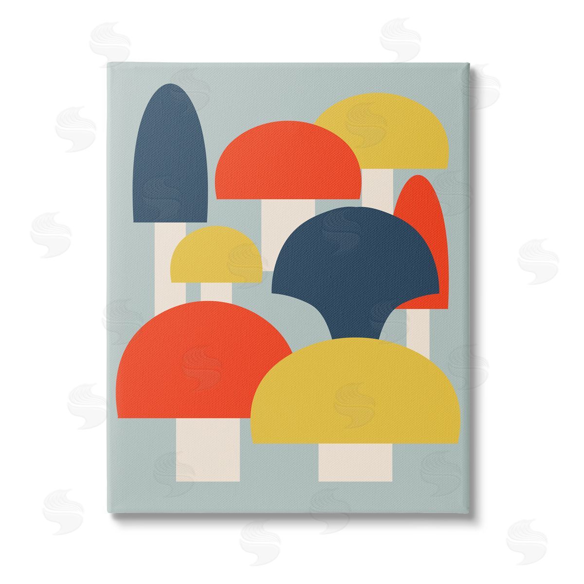 Stupell Studio Contemporary Mushroom Shapes Stretched Canvas Wall Art Print