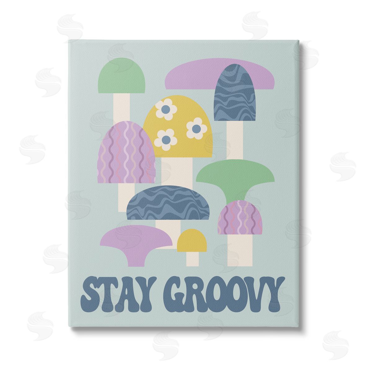 Stupell Studio Stay Groovy Botanicals Stretched Canvas Wall Art Print