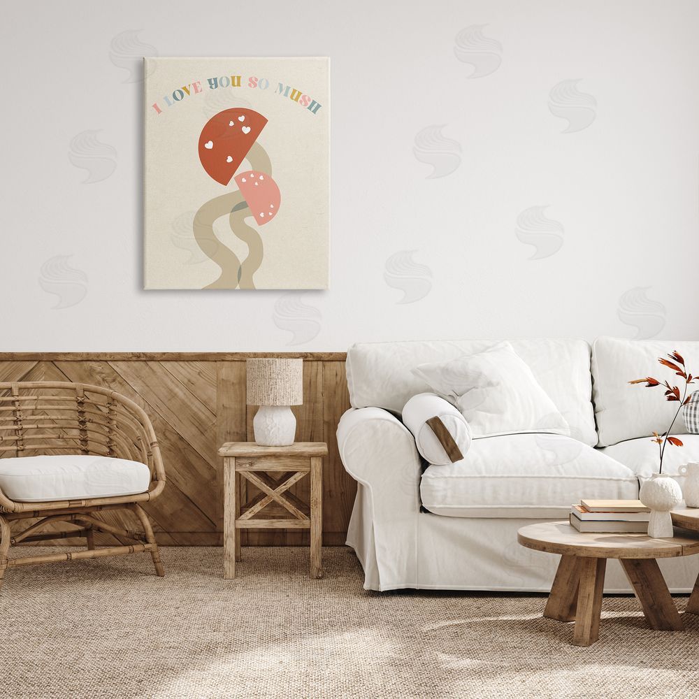 Stupell Studio Love you So Mush Canvas Wall Art Print in Room
