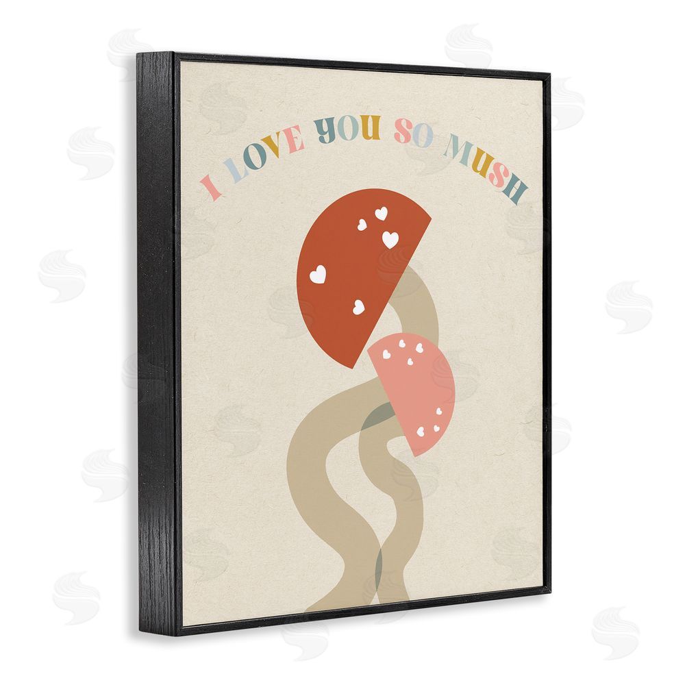 Stupell Studio Love you So Mush Black Framed Giclee Wall Art Print