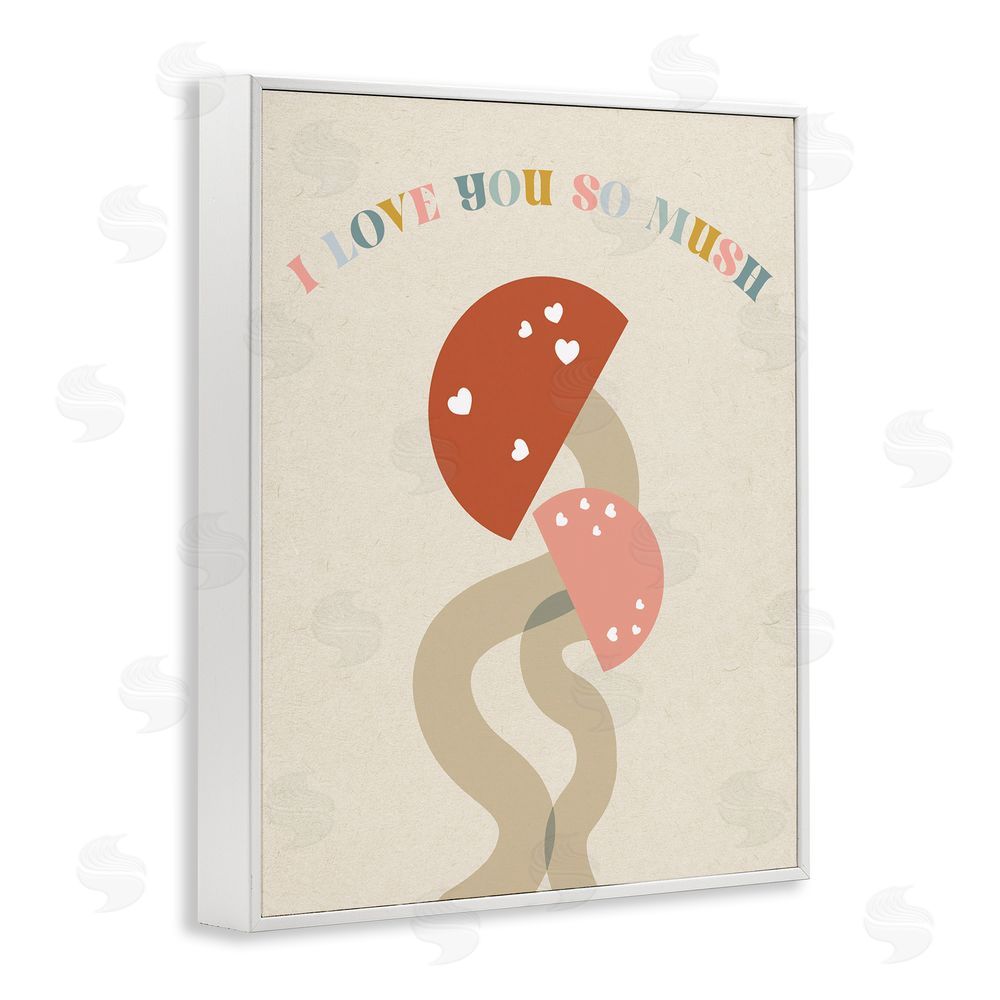 Stupell Studio Love you So Mush White Framed Giclee Wall Art Print